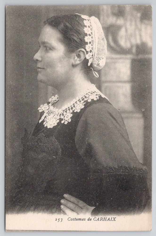 Carhaix France Woman Traditional Costume Coiffe Artaud & Nozais Postcard