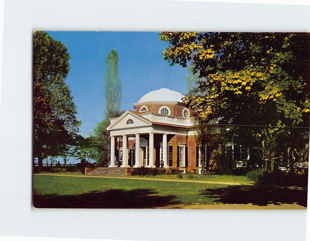 Postcard Monticello The Home of Thomas Jefferson Charlottesville Virginia USA