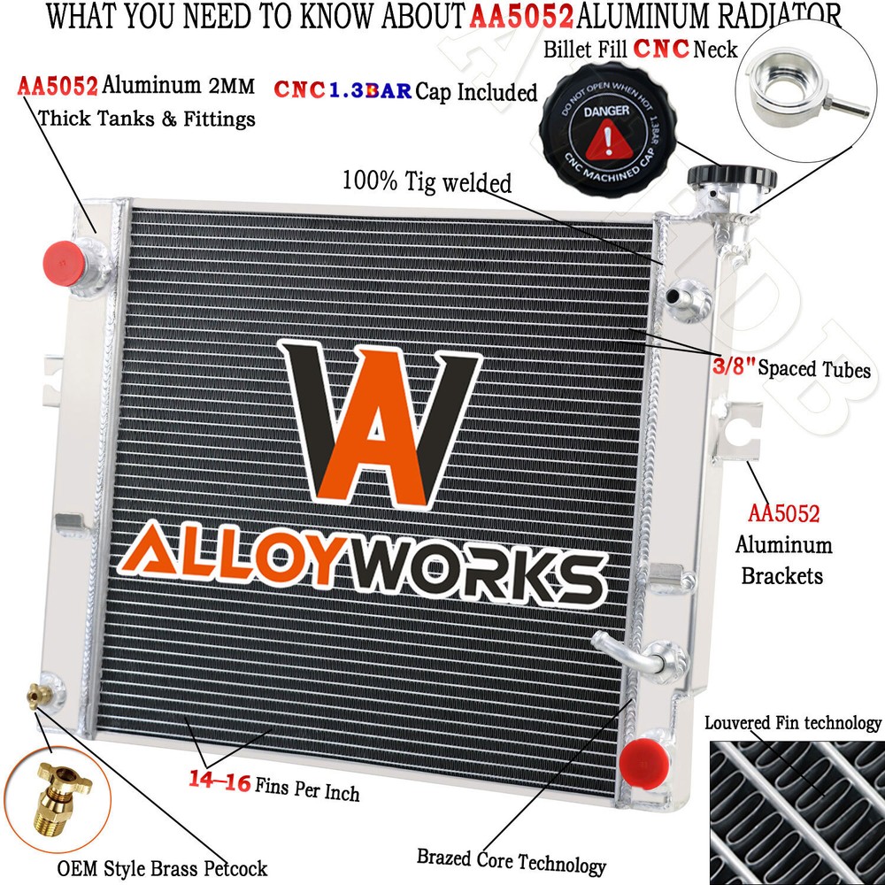 3 Row Radiator For 1990-2011 2010 Toyota Forklift 16410U220071 16410U220171.