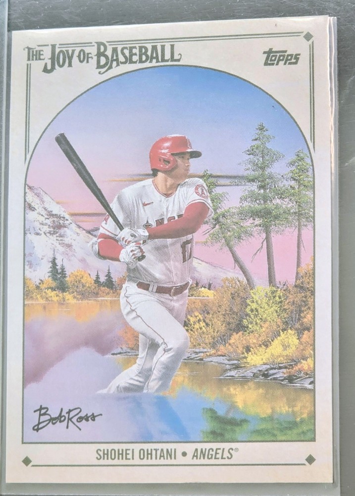 Topps 2023 X Bob Ross The Joy of Baseball Shohei Ohtani #1 Base Set Angels MLB