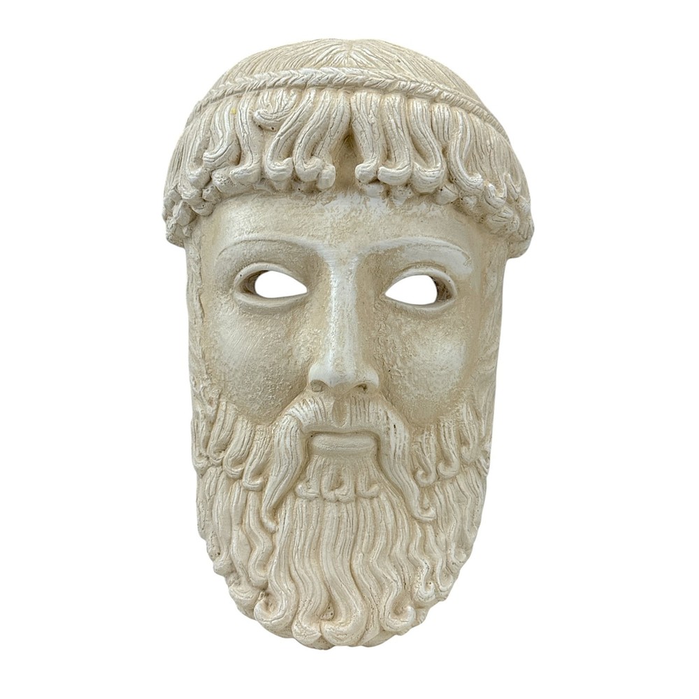 Zeus Greek God Statue Mask Head Cast Stone Plaster Sculpture