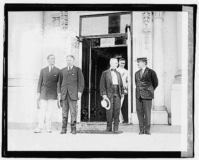Cox,Roosevelt,& Carter Glass at White House,July 1920,Washington,DC,FDR,1