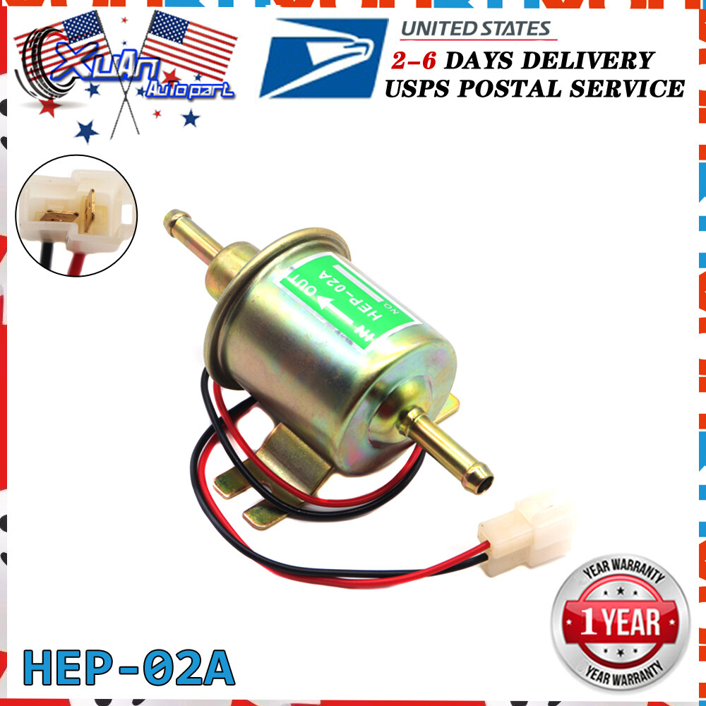 Inline Fuel Pump Electric Transfer Low Pressure Gas Diesel Fuel Pump 12v HEP-02A