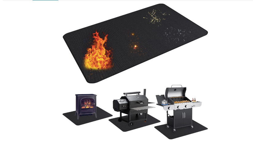 UBeesize Large 65 x 48 inches Under Grill Mat for Outdoor Grill,Double-Sided Fir