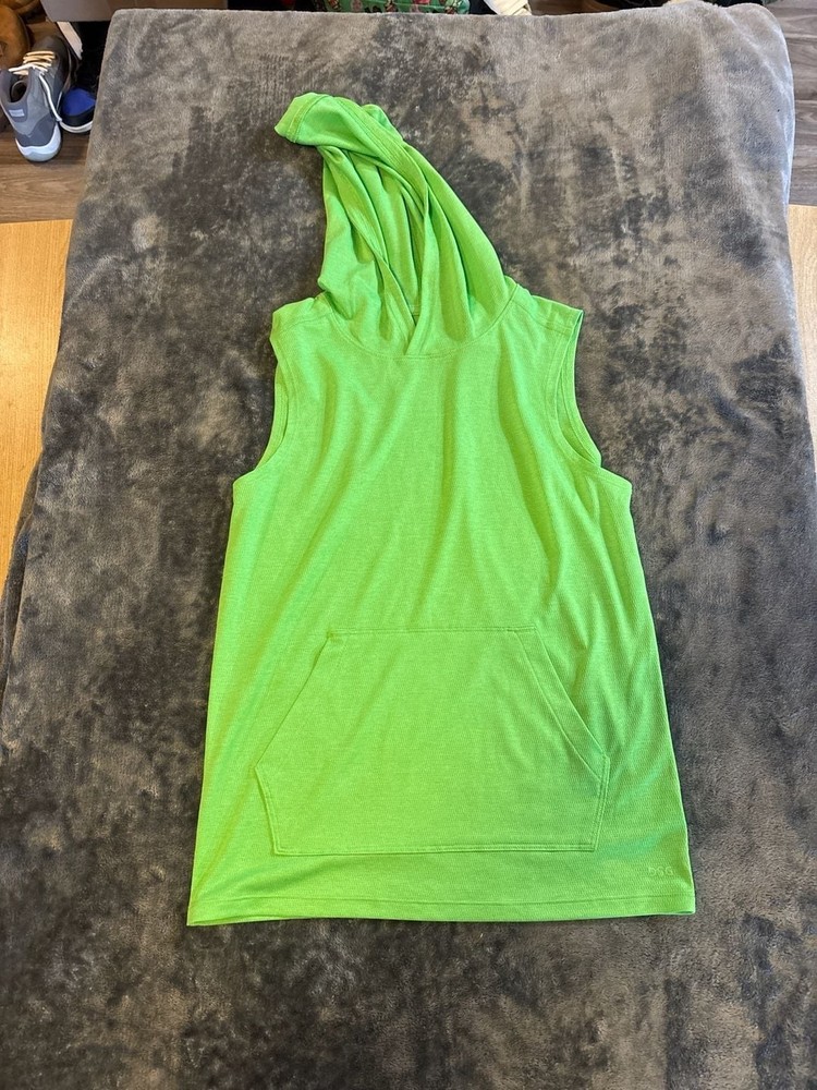 DSG Boys' Lime Green Sleeveless Training Hoodie Tank Top