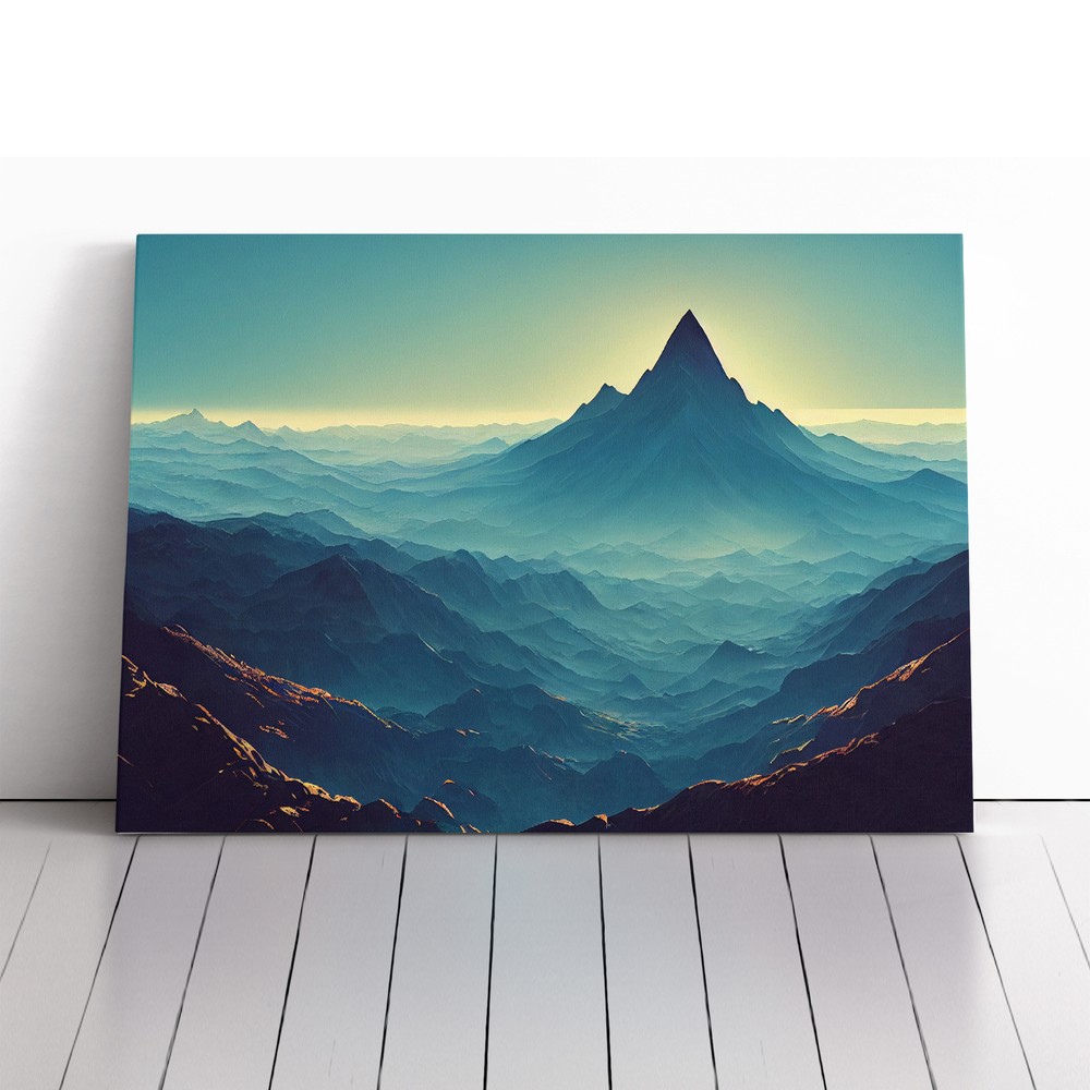 Splendid Mountain Landscape Canvas Wall Art Print Framed Picture Home Decor