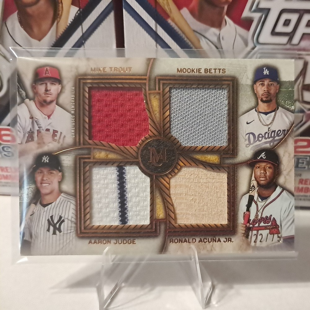 2025 Topps Museum Collection Primary  Quad Relic /75 Judge Trout Betts Acuna