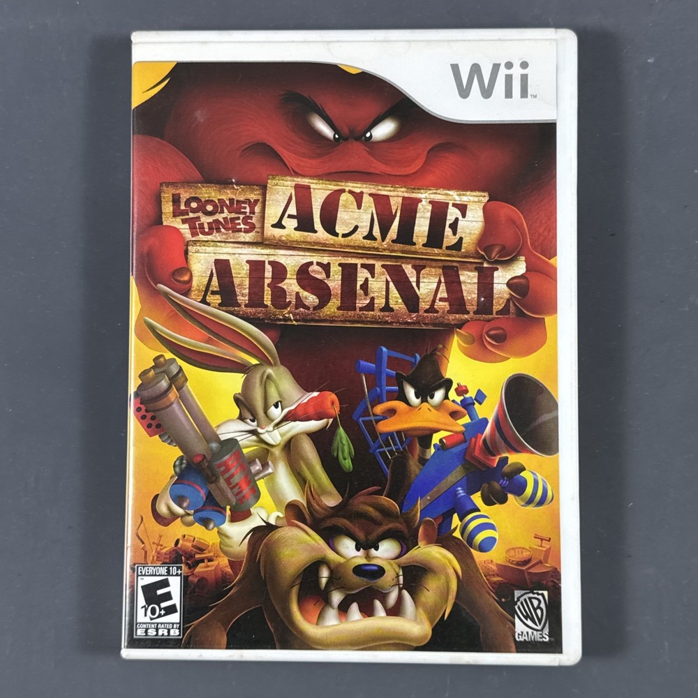 Looney Tunes Acme Arsenal Nintendo Wii Complete CIB Tested