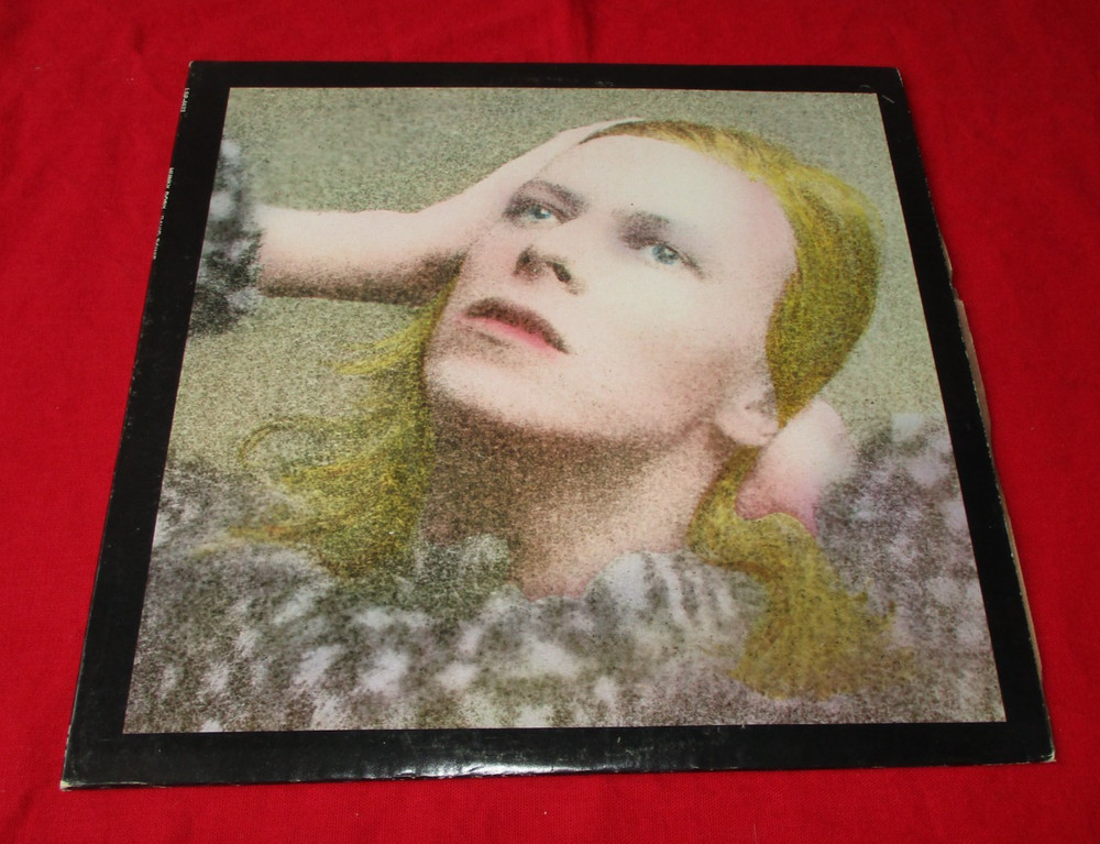 DAVID BOWIE Hunky Dory LP (1971) orange label orig promo w/custom inner