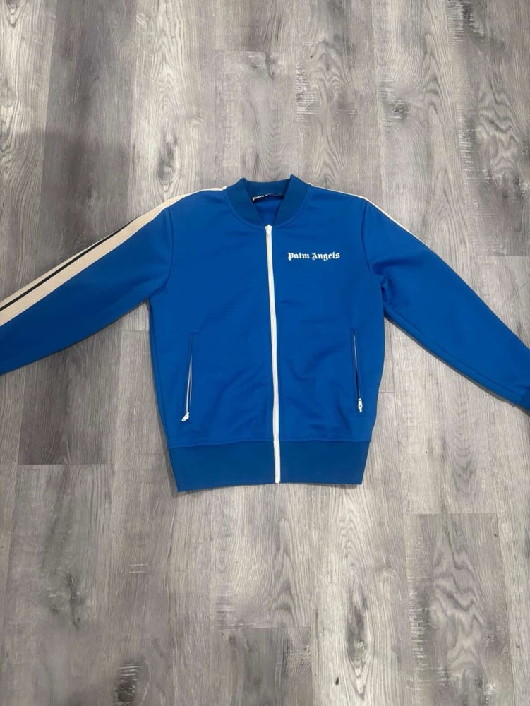 Palm Angels Men's Track Jacket Blue, Size S