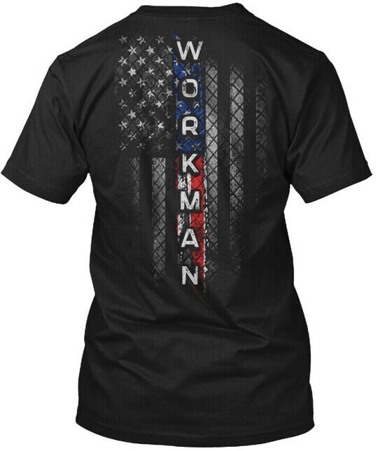 Premium Workman Family American Flag T-Shirt Made in the USA Size S to 5XL