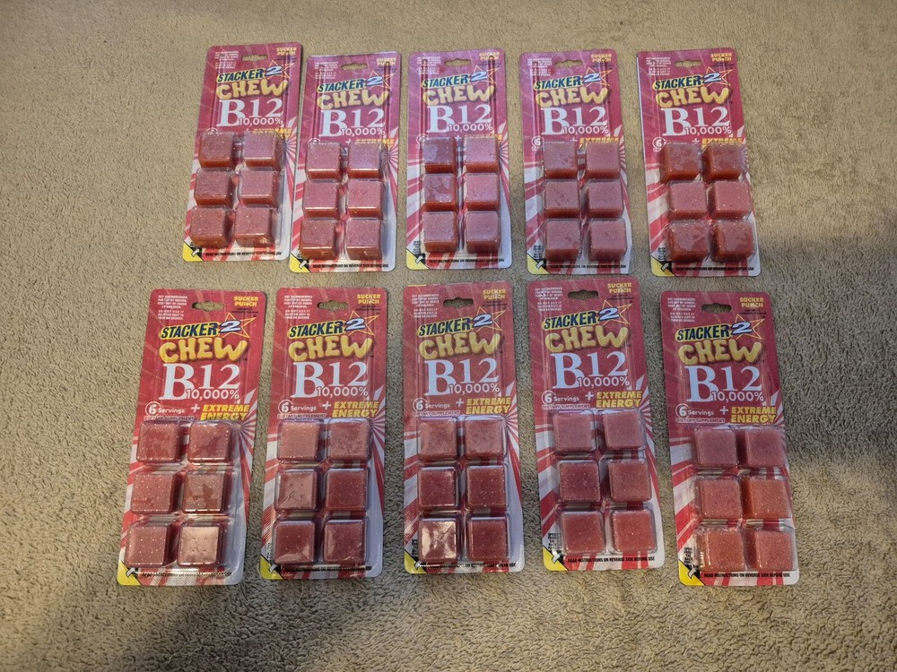 Stacker B12 Chews 10 Packs 60 Chews