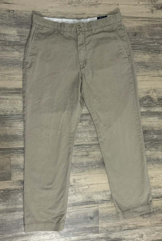 mens polo ralph lauren khaki chinos size 32x30 classic fit golf pant preppy
