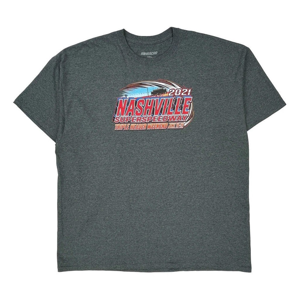 Nashville Superspeedway Nascar T-Shirt - 2XL Gray Cotton Blend