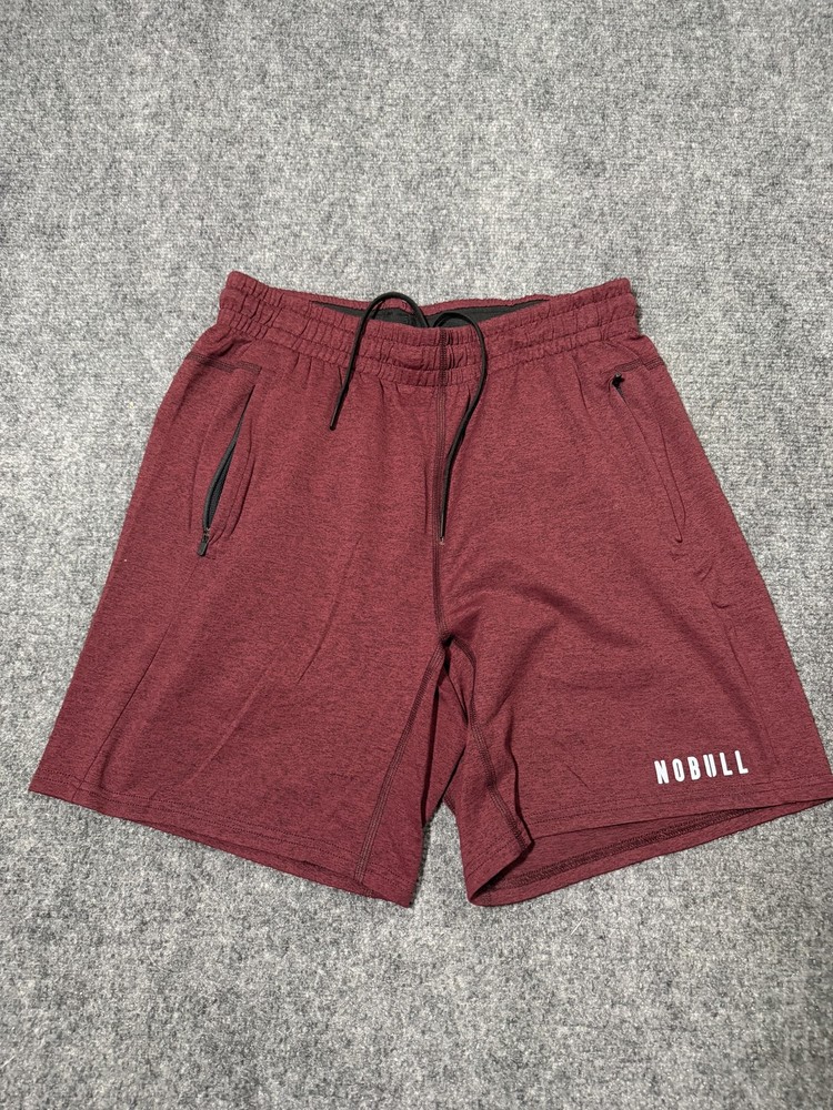 NOBULL Shorts Mens Medium Red 7 Inch Athletic Running Training Gym Stretch