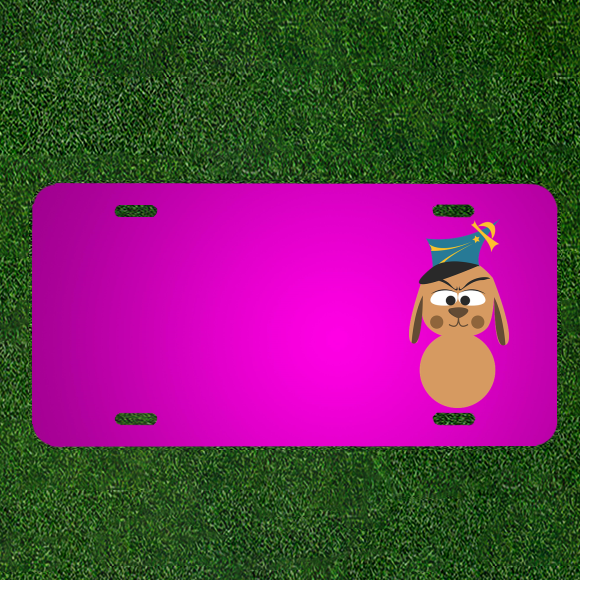 Create a Custom Personalized Car License Plate Featuring Your Dog or Animal's Name for a Cute Unique Touch