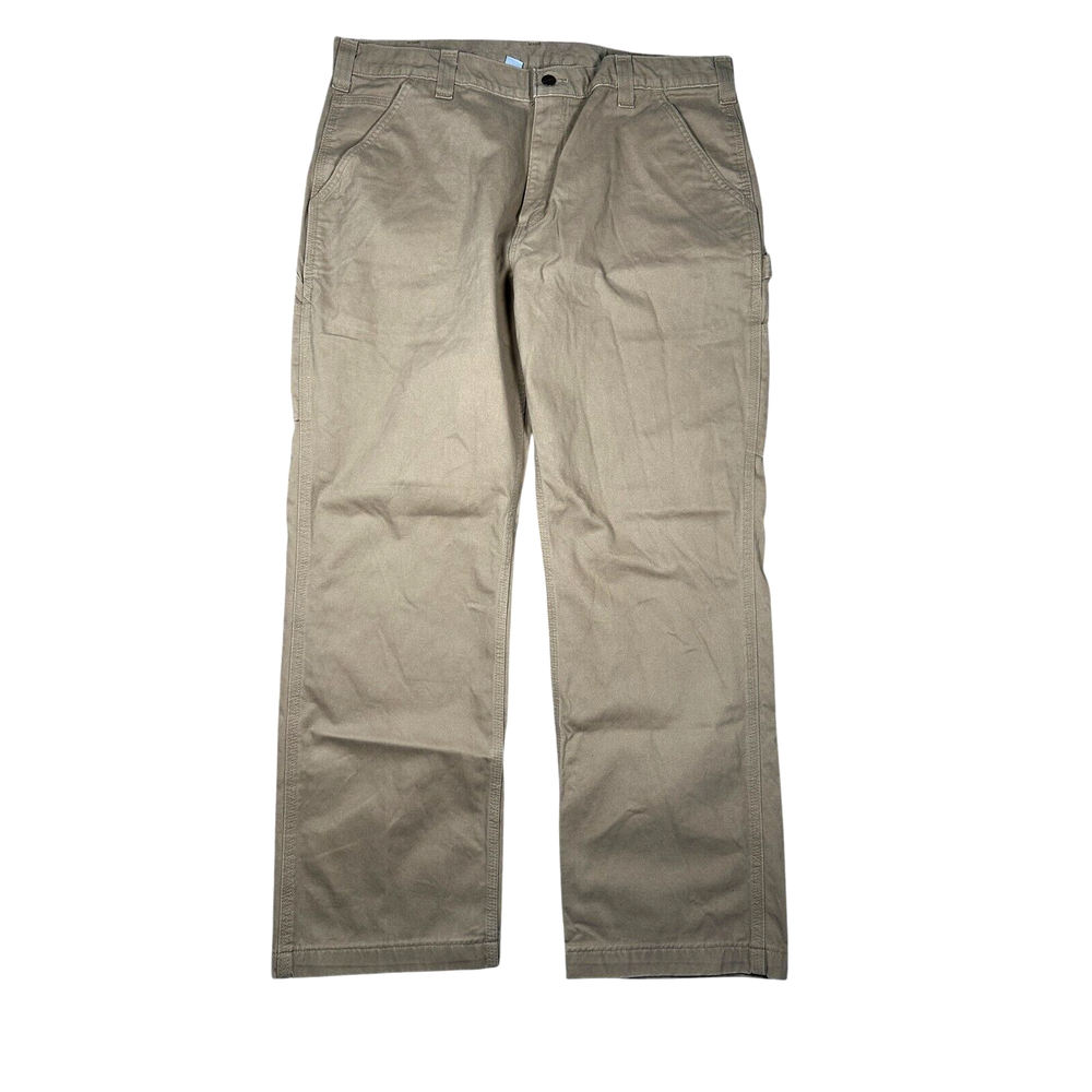 Carhartt Mens Carpenter Pants 38x30 Relaxed Fit Tan Brown B324 DKH Workwear