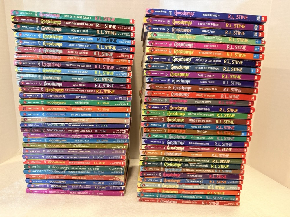 Complete Set Original Goosebumps Books 1-62 All 90s 1st Editions INSERTS