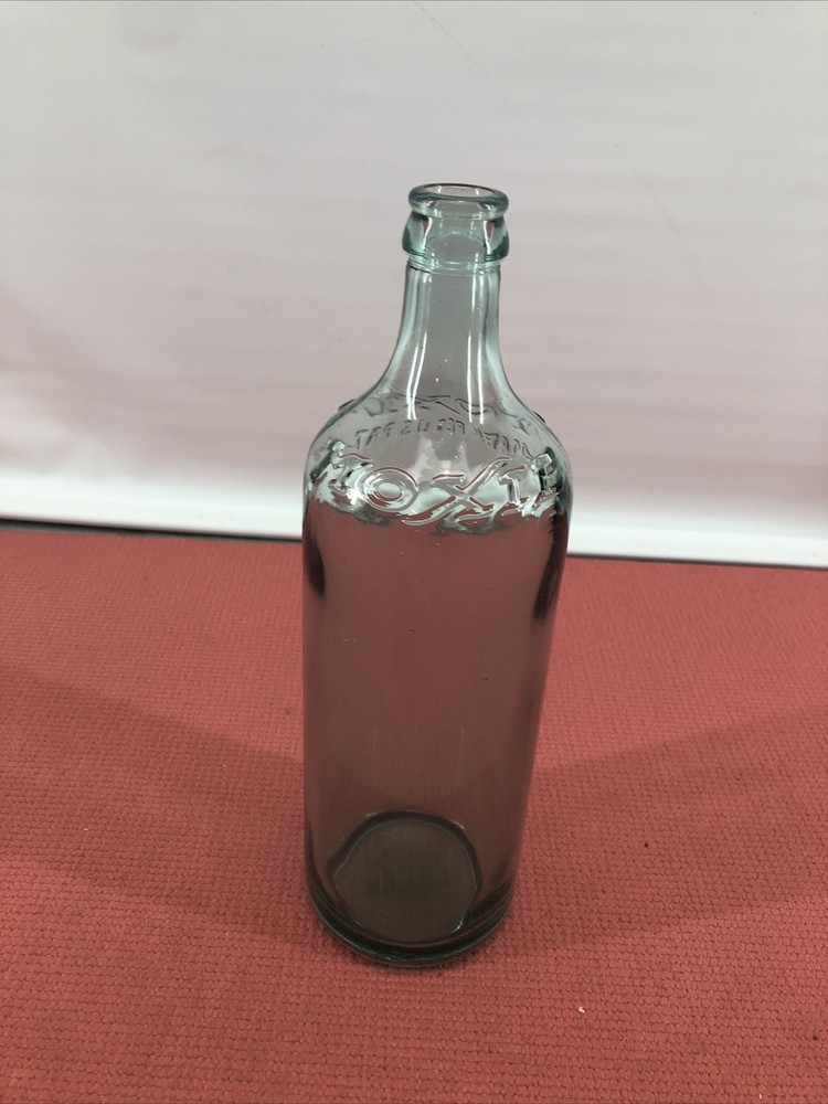 Vtg Moxie Soda Bottle Green Glass A.B.Company 10.5” Patented