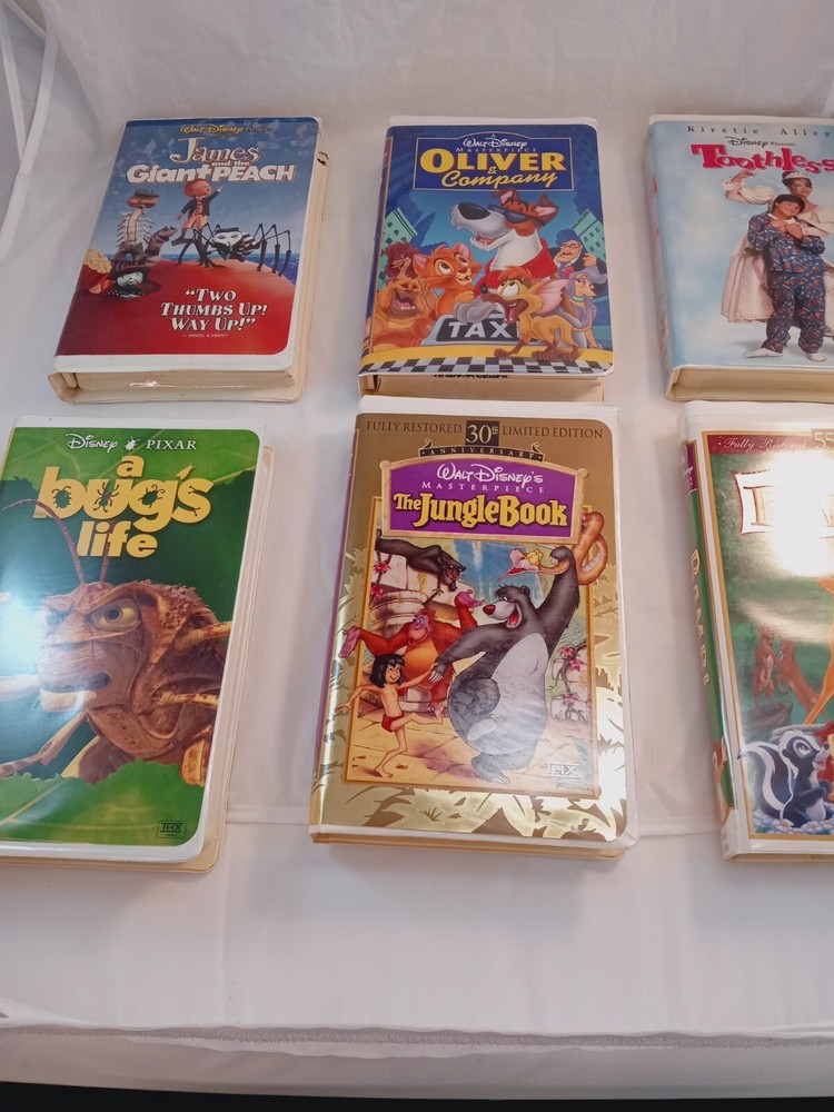 Walt Disney Classic VHS Bundle Lot of 6 (VHS, Clamshell Cases) Quick Shipping
