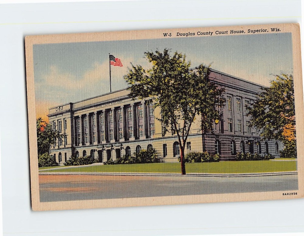 Postcard Douglas County Court House Superior Wisconsin