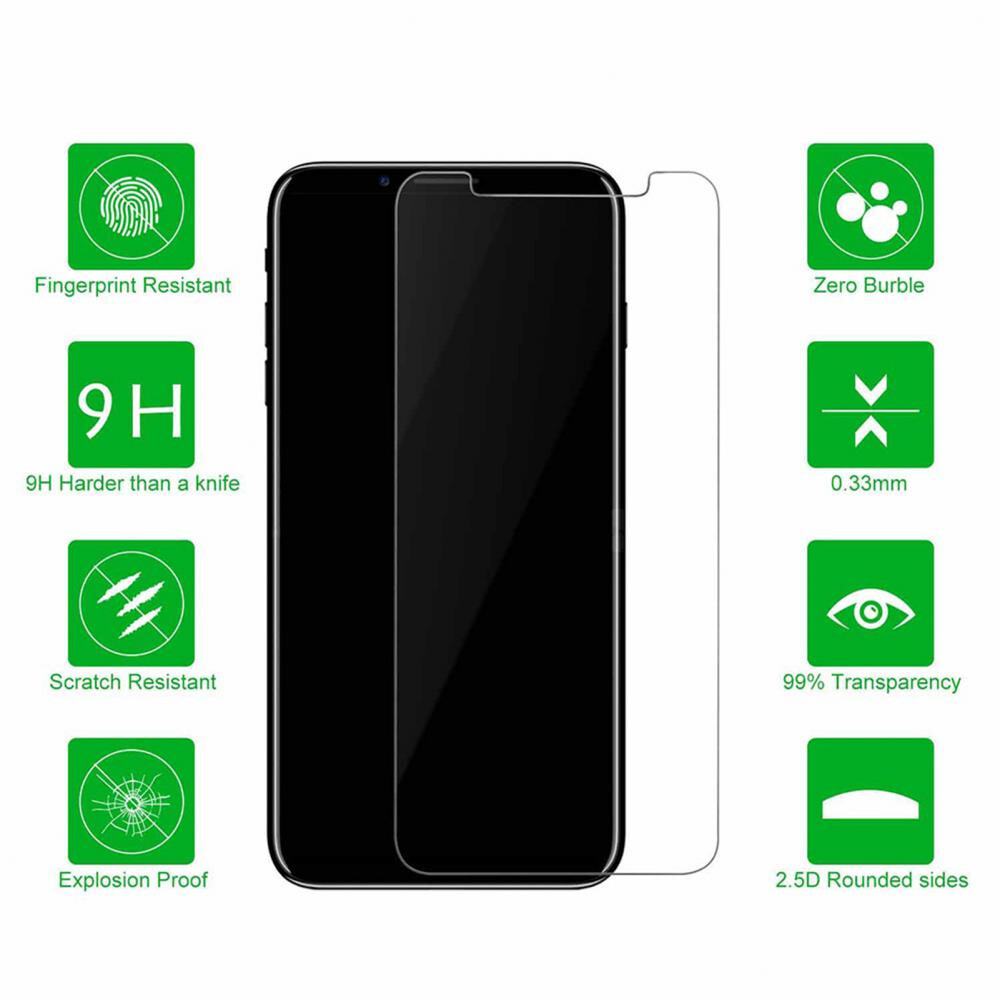 2X Screen Protector Glass for iphone 14 13 12 11 X XR SE 7 8 Tempered Glass film
