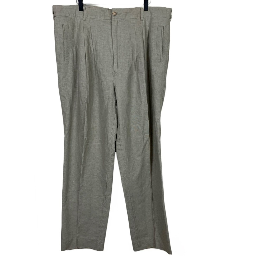 Pantalones de mezcla de lino vintage de los 90’s Saxony para hombre - talla 42
