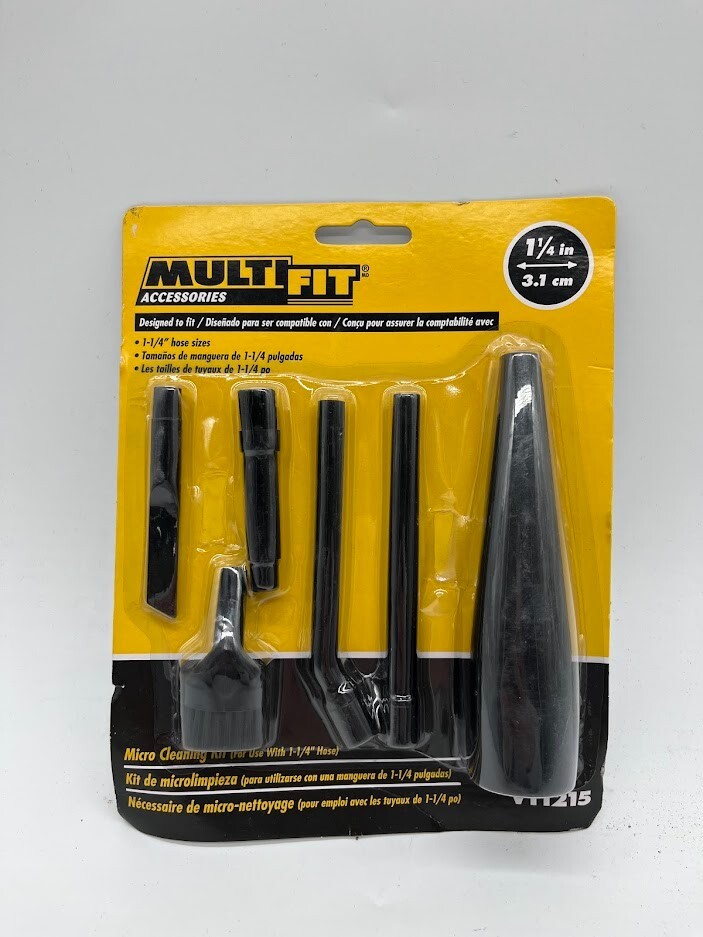 Multi-Fit 1-1/4 Inch Micro-Cleaning Kit for Wet Dry Vacuums  