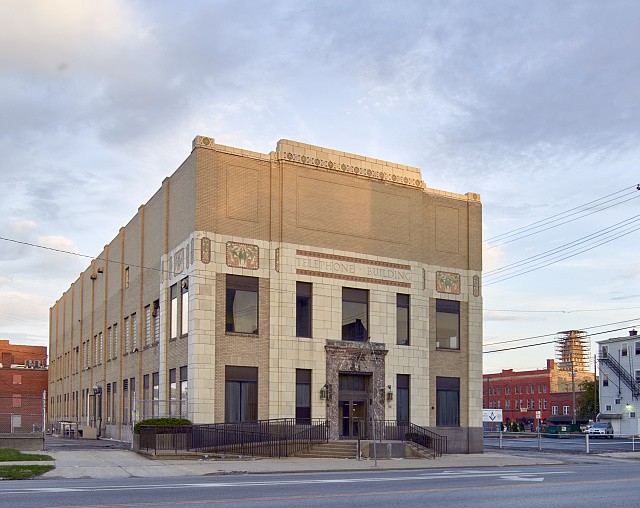 Newark Ohio 1929 Telephone Building Art Deco Facade Telephone Company
