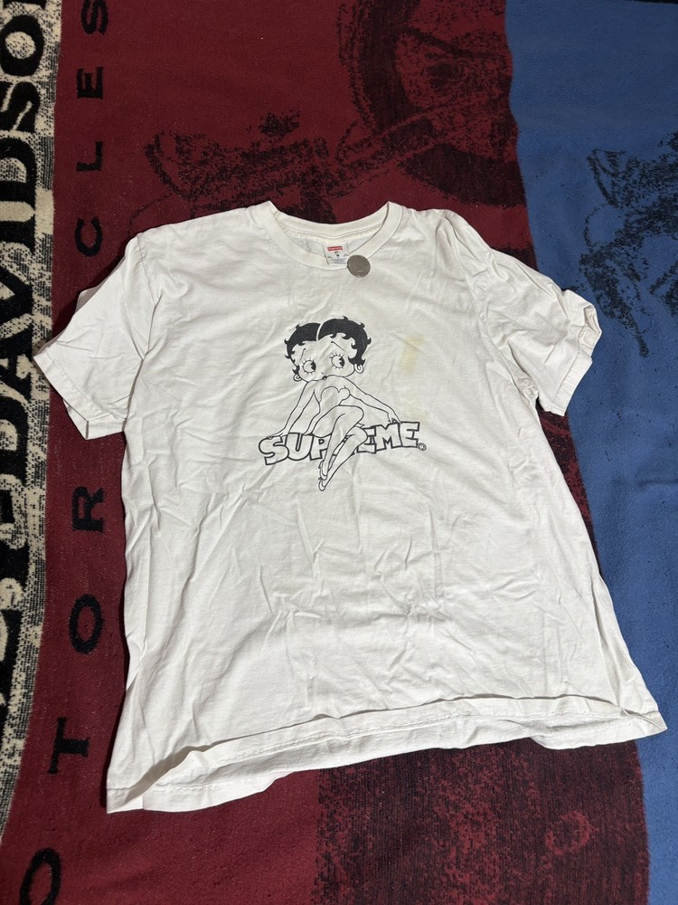 Supreme Betty Boop Tee T-Shirt White SS16 New sealed box logo