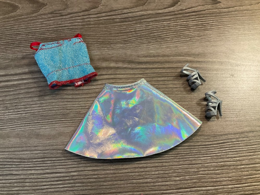 Mattel Barbie Doll  Clothes Top Shirt Skirt Shoes Outfit Set Lot