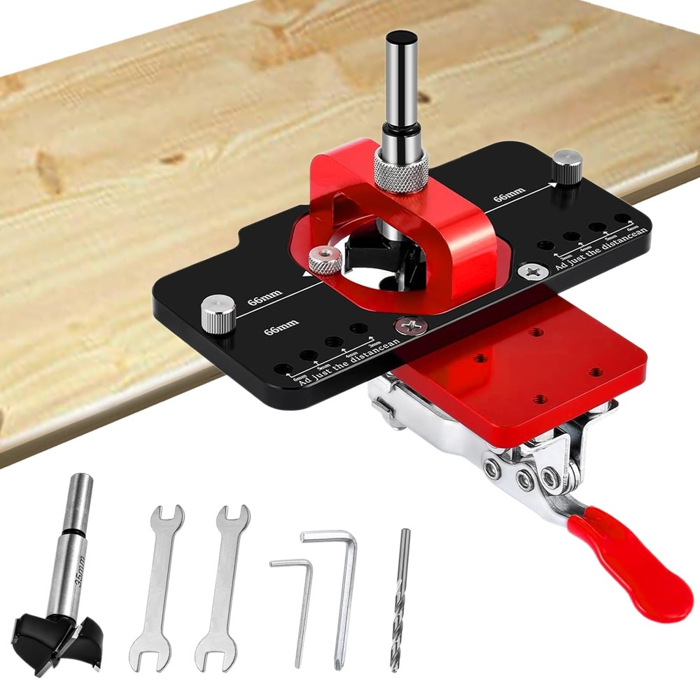 35mm Hinge Jig Drilling Hole Puncher Aluminum Alloy Concealed Hinge Jig