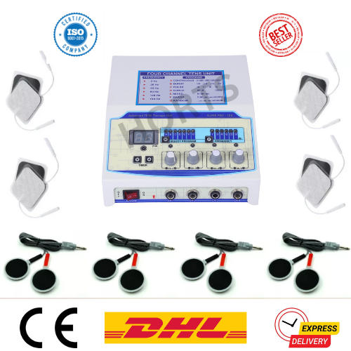Prof. Home use 4 Channel Electrotherapy Unit Physical Ultrasound Therapy Machine