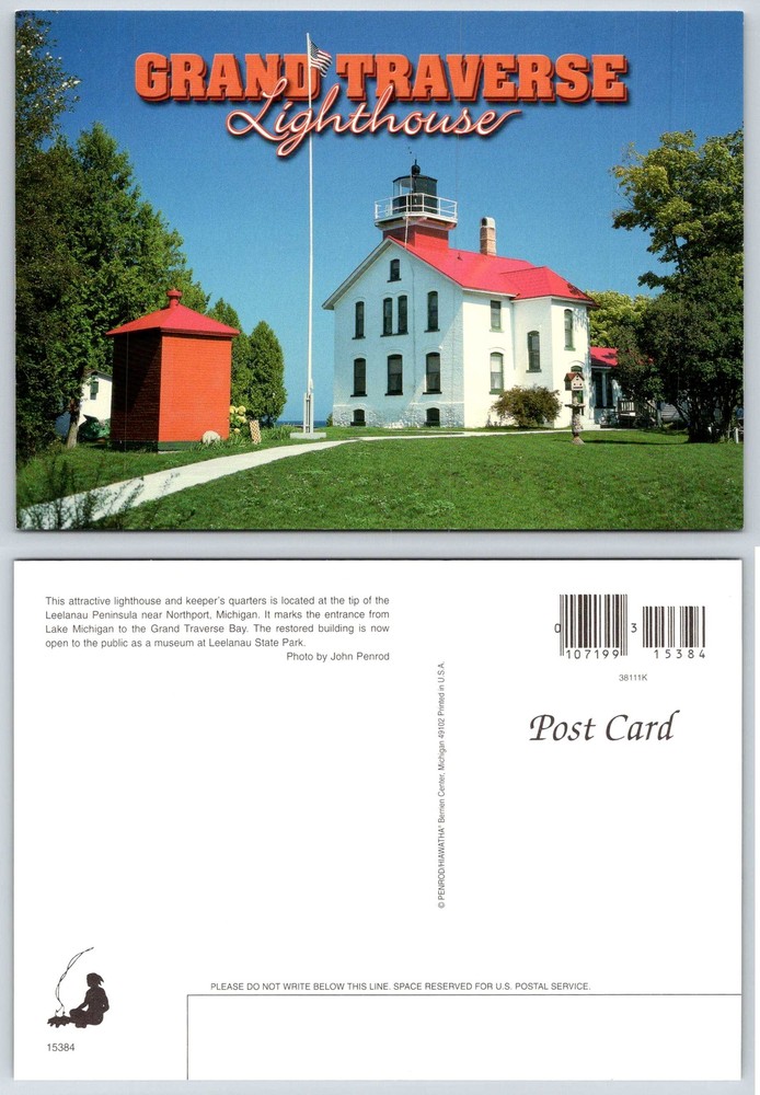 Grand Traverse Michigan GRAND TRAVERSE LIGHTHOUSE Postcard V426