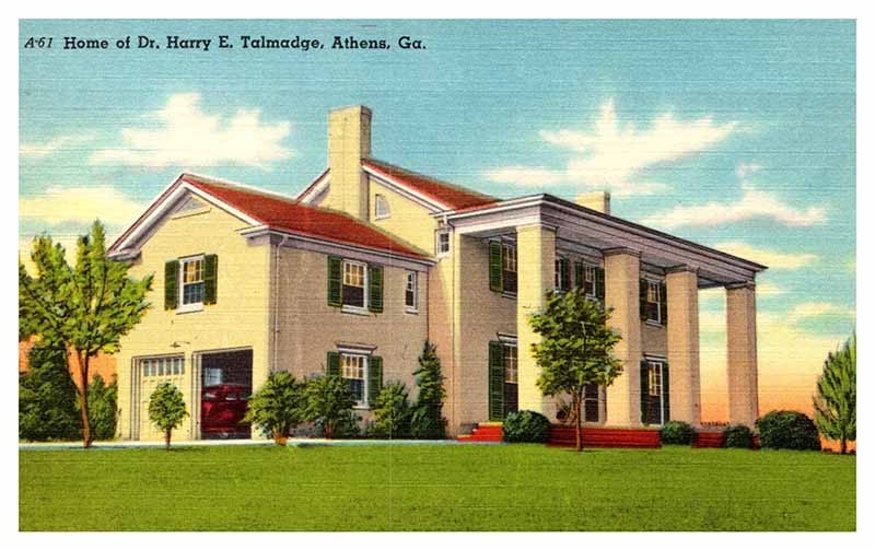 Postcard HOUSE SCENE Athens Georgia GA m/09 AP2684