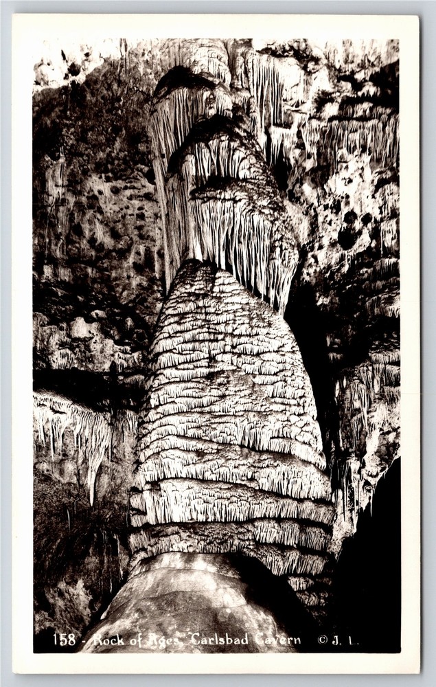 RPPC~Rock of Ages Carlsbad Caverns New Mexico~Real Photo Postcard