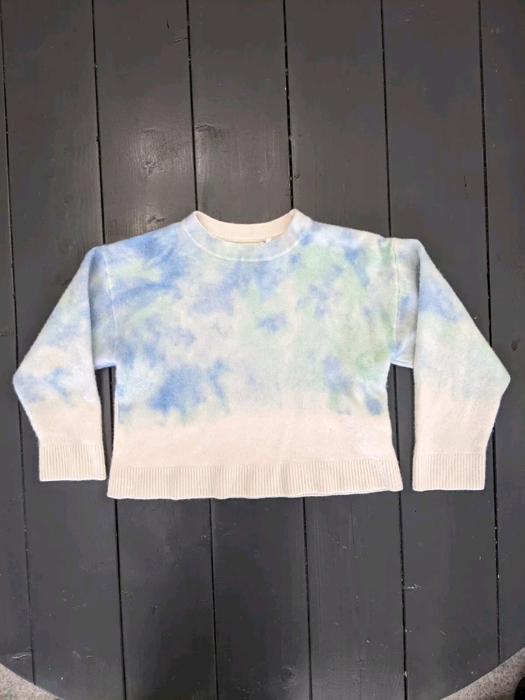 Anthropologie Sweater Womens XS Tie Die Blue - The Cashmere Collection