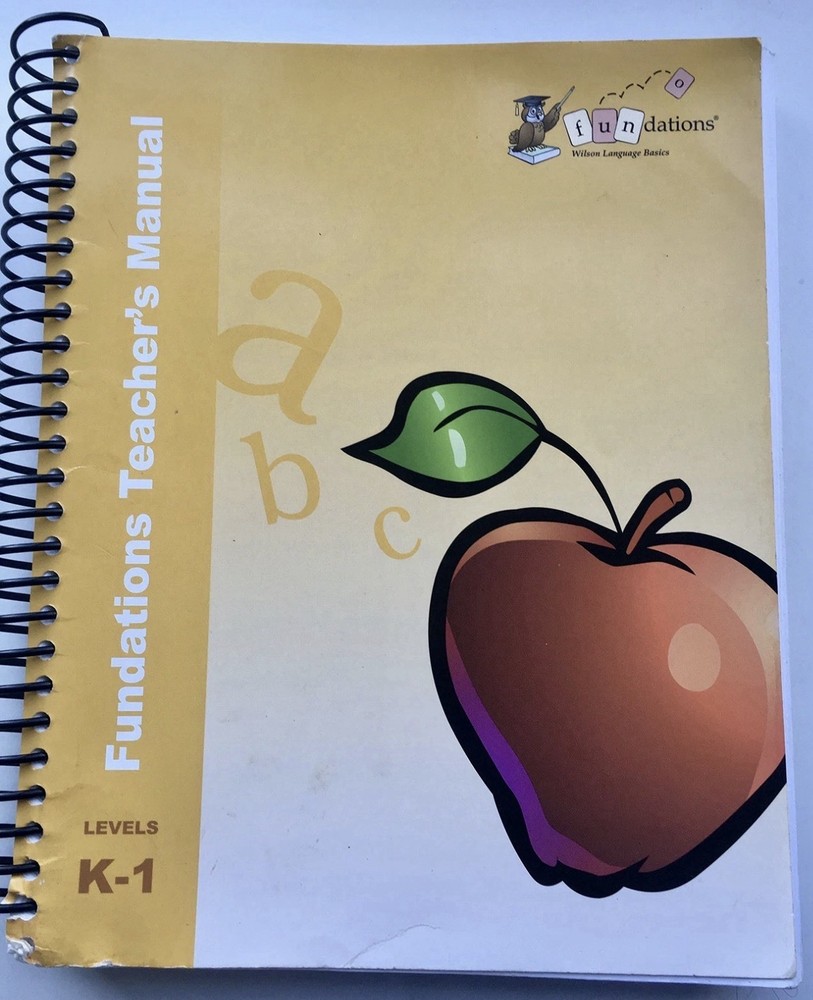 Fundations Teacher's Manual K-1, by Barbara A. Wilson 2006 spiral bound NO COVER