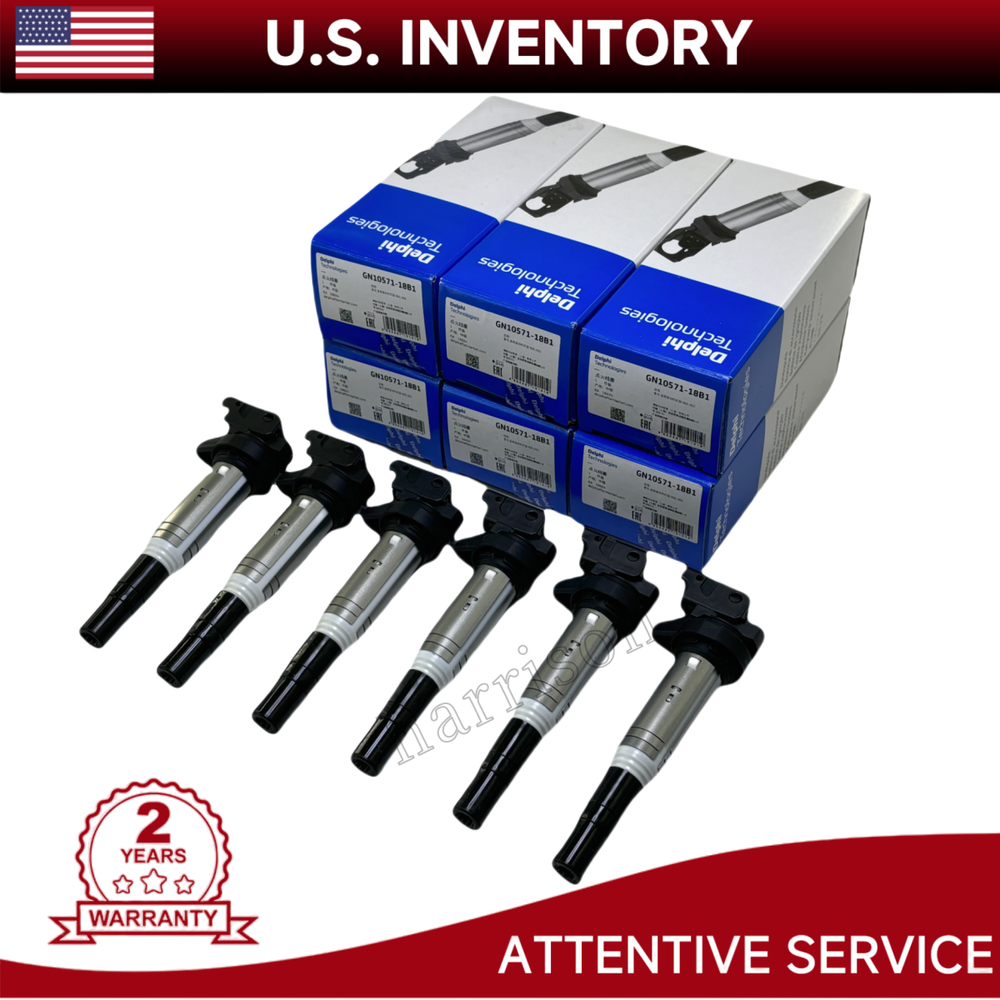 OEM Delphi 6PCS Ignition Coil Fit For BMW 328i650i 550i M6 750i 12138616153