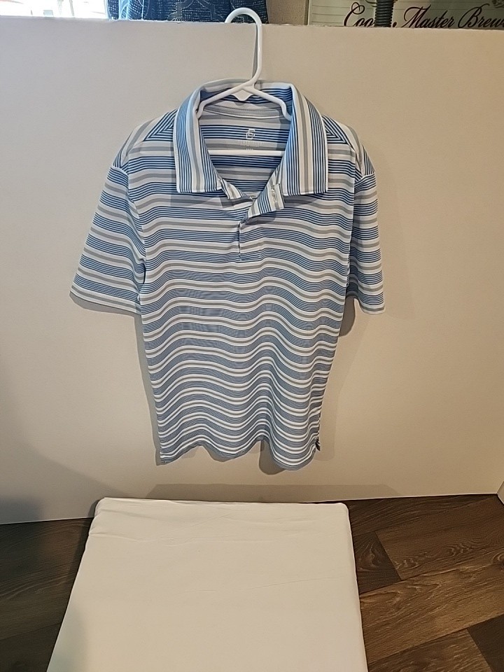 Class Club Boys Polo Shirt Size 14/16 Blue & White