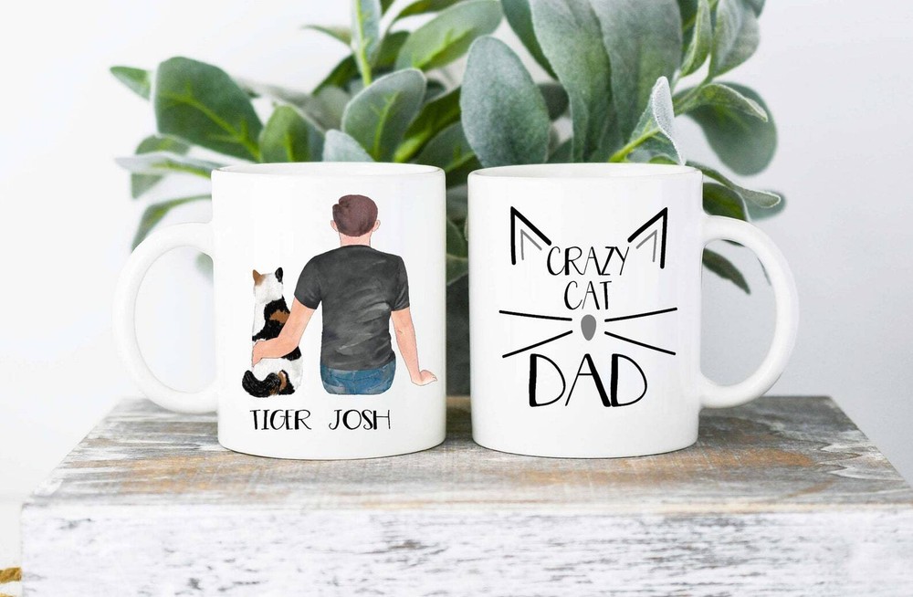 Crazy Cat Dad Cat Mug Best Cat Dad Gifts Cat Fathers Day Gift Cat Cup Funny Cat