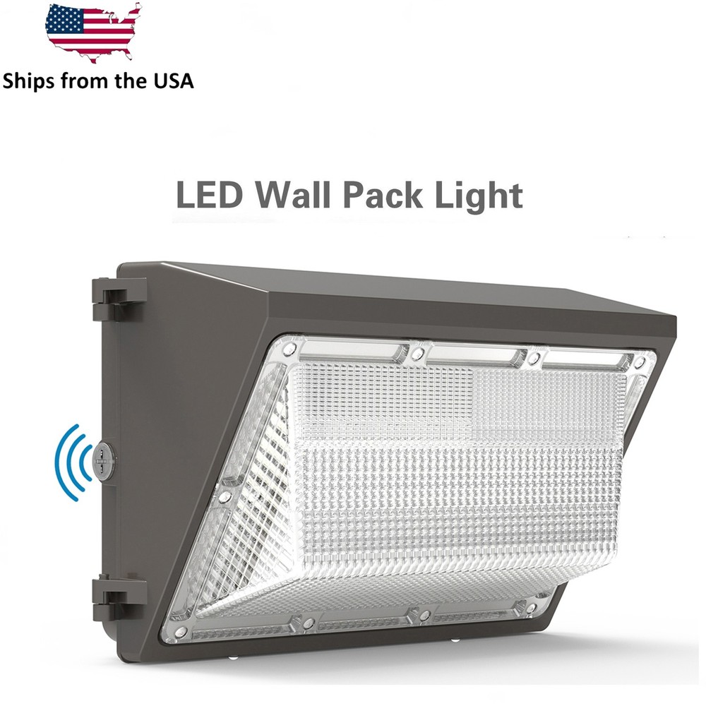 120W Led Wall Pack Light Photocell Dusk to Dawn Outdoor Security Wallpack 5000K