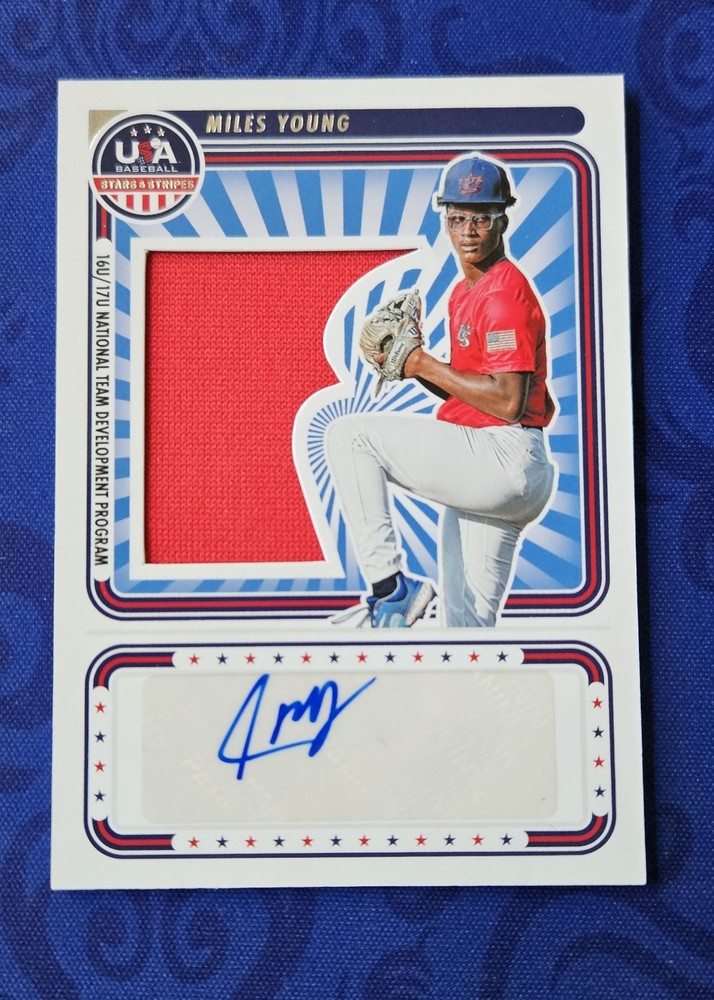 2024 Panini Stars & Stripes Miles Young Game Used Patch Auto Autograph 172/199