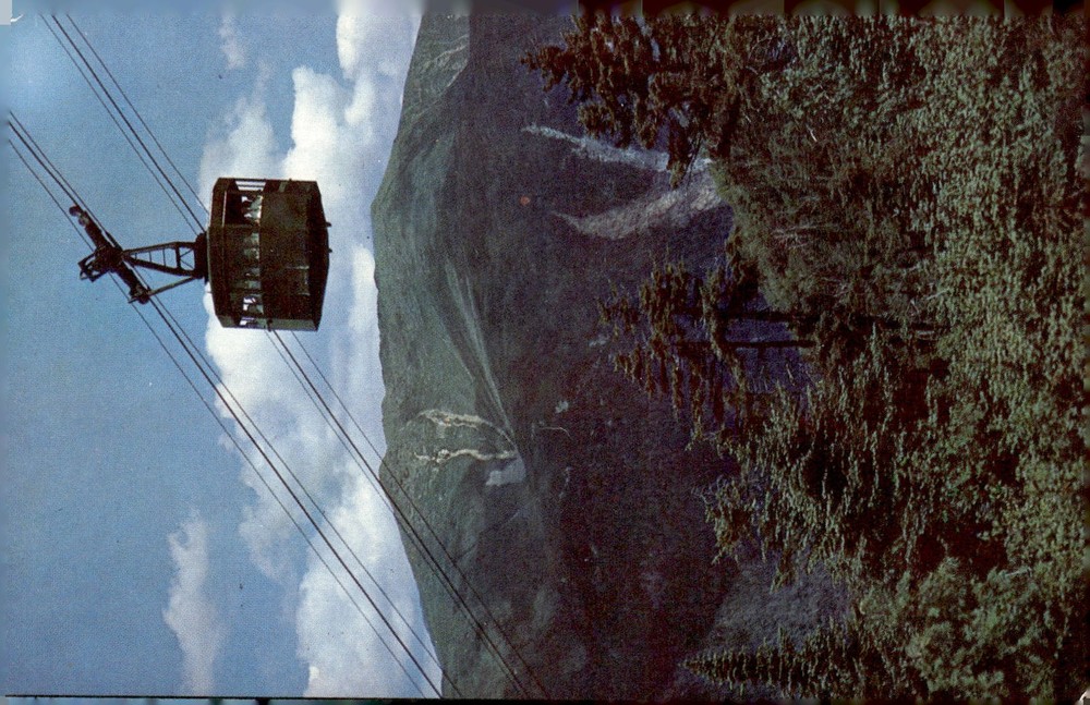 1952 Cannon Mountain Aerial Tramway Franconia Notch NH Plastichrome Postcard