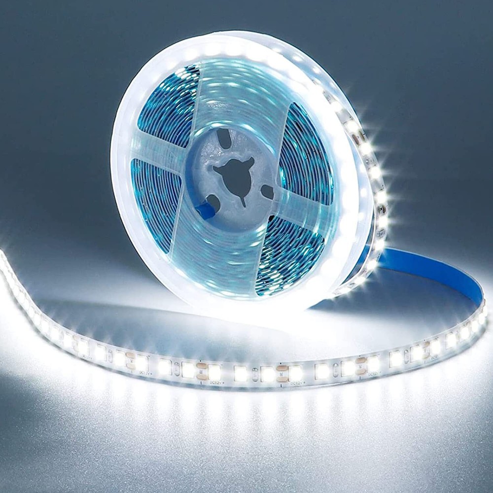 KXZM 12V LED Strip Light Cool White 6000K 5M/16.4ft 600LEDs Flexible SMD2835 ...