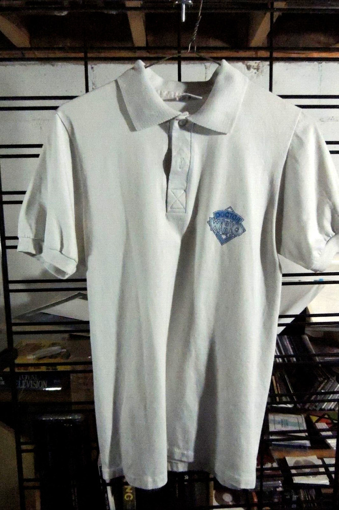 Doctor Who DWFCA Original Licensed Polo Shirt Diamond Logo:  Off-White  Small