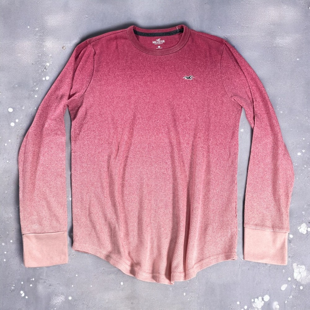 Hollister Women's Crew Neck Fuchsia Pink Long Sleeve Sweater - Size M