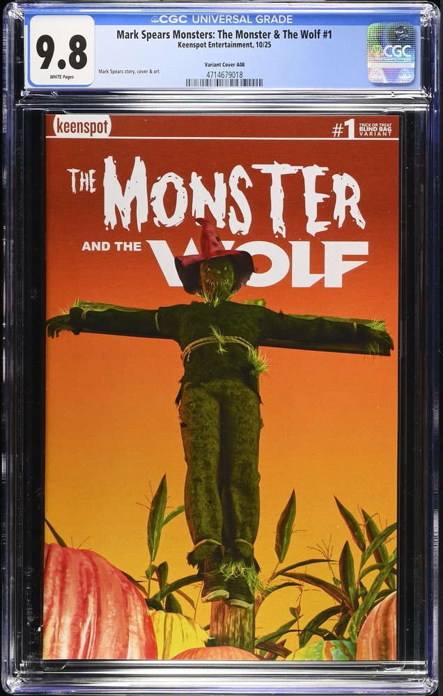 Mark Spears Monsters: The Monster & The Wolf 1 CGC 9.8 Variant Cover A08