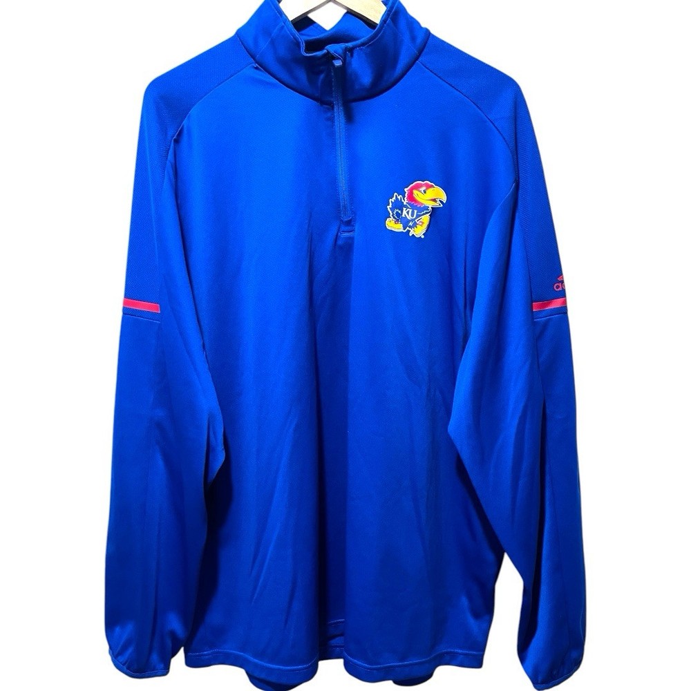 Adidas NCAA Kansas Jayhawks Sideline 1/4 Zip Pullover XL