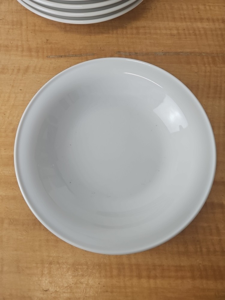 Richard Ginori Italy EAES Soup Bowls Solid White 8 1/2